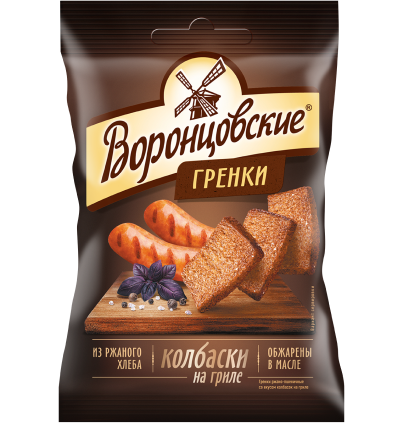 Гренки со вкусом КОЛБАСКИ НА ГРИЛЕ